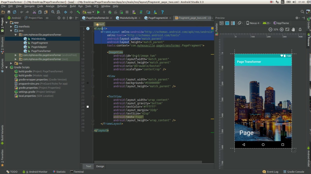 Android VIewPager PageTransformer - YouTube
