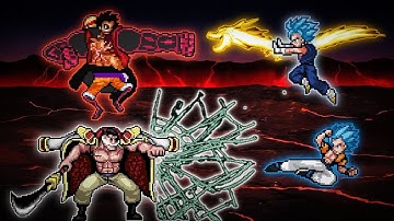 Monster Whitebeard V2 OP & Wano Luffy VS Gogeta OP(All Form) & Vegito V3 OP in Jump Force Mugen