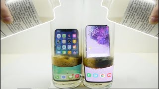 iPhone 12 vs Samsung Galaxy S20 in Piranha Acid Experiment! Will it Survive? by TechRax 1,596,233 views 3 years ago 7 minutes, 15 seconds