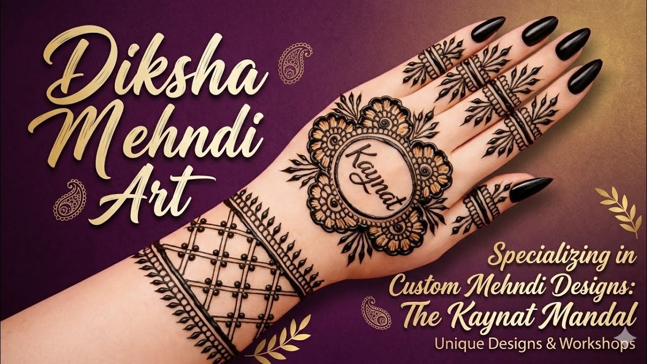 Kaynat Beautiful Kaynat Name Mehndi Design | New Mandala Mehndi Art 2026 - YouTube