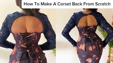 Corset Back Cutting & Stitching, with Eyelet Closure, Modesty Panel & Keyhole Neckline | EASY