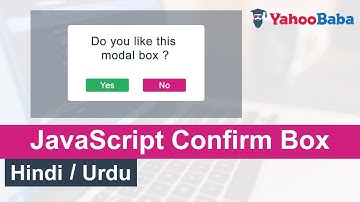 JavaScript Custom Confirm Box Tutorial in Hindi / Urdu