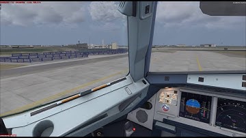 Prepar3D V3 Aerosoft Frankfurt V2 EDDF runway 25R landing on IVAO