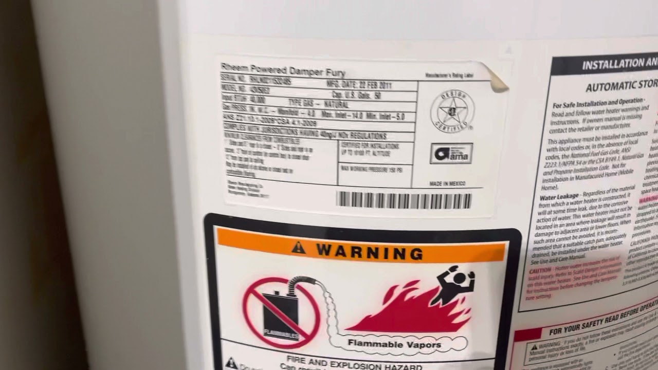 Nj Water Heater Code