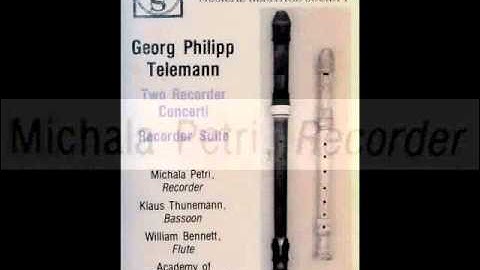 Telemann / Michala Petri: Suite in A minor for Recorder, Strings and Continuo - Les Plaisirs