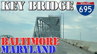 I695 West  Francis Scott Key Bridge  Baltimore  Maryland  4K Infrastructure Drive