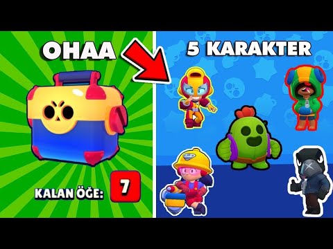 BRAWL STARS KUTU AÇILIMI 5 YENİ KARAKTER - YouTube