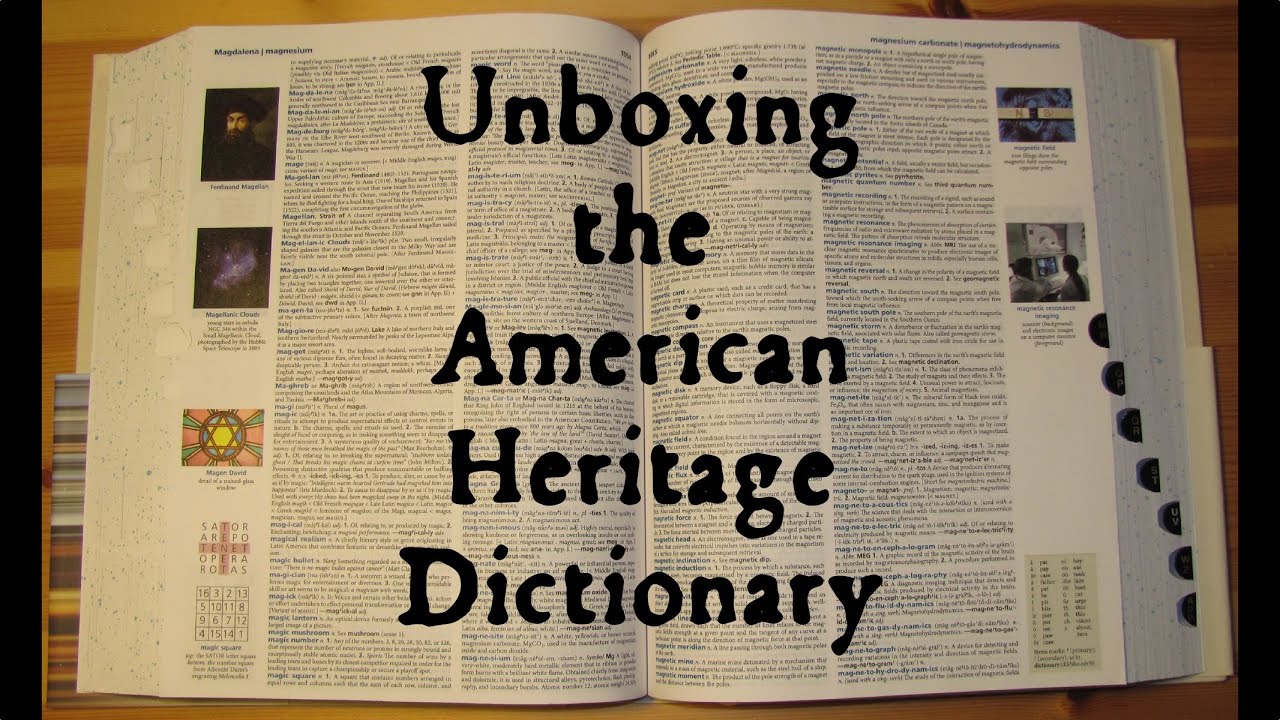 Unboxing the American Heritage Dictionary - YouTube