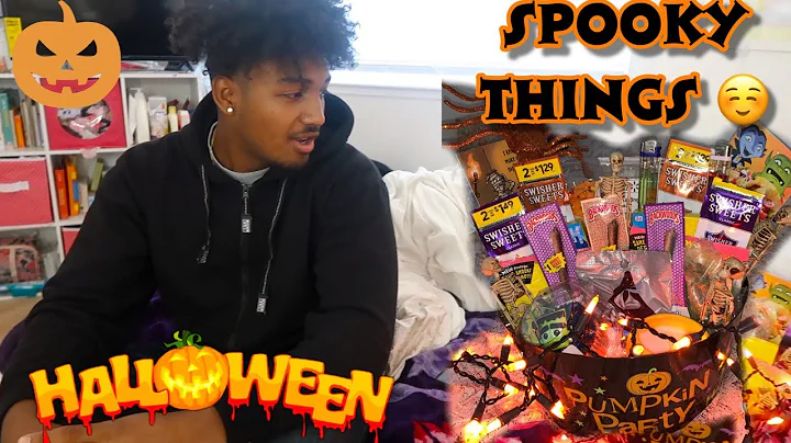 I MADE MY BOYFRIEND A SPOOKY BASKET!!