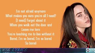 Billie Eilish   BORED Lyrics