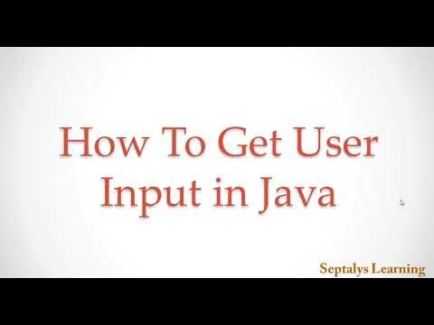 Java | How To Get User Input in Java - YouTube