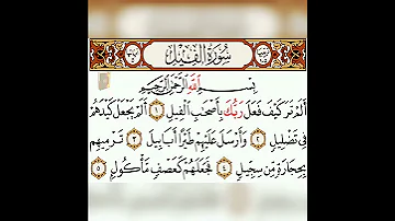 سورة الفيل بصوت الشيخ ماهر المعيقلي 