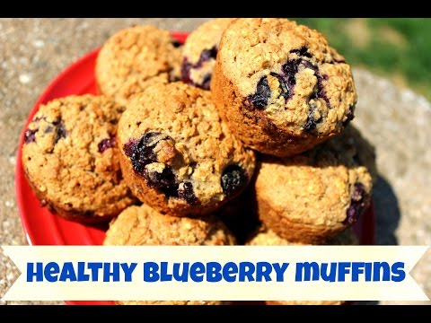 Healthy Oatmeal Blueberry Muffins!