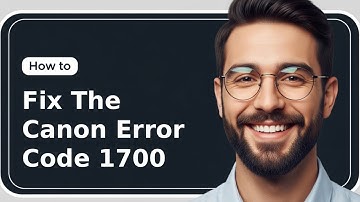 How To Fix The Canon Error Code 1700 2025