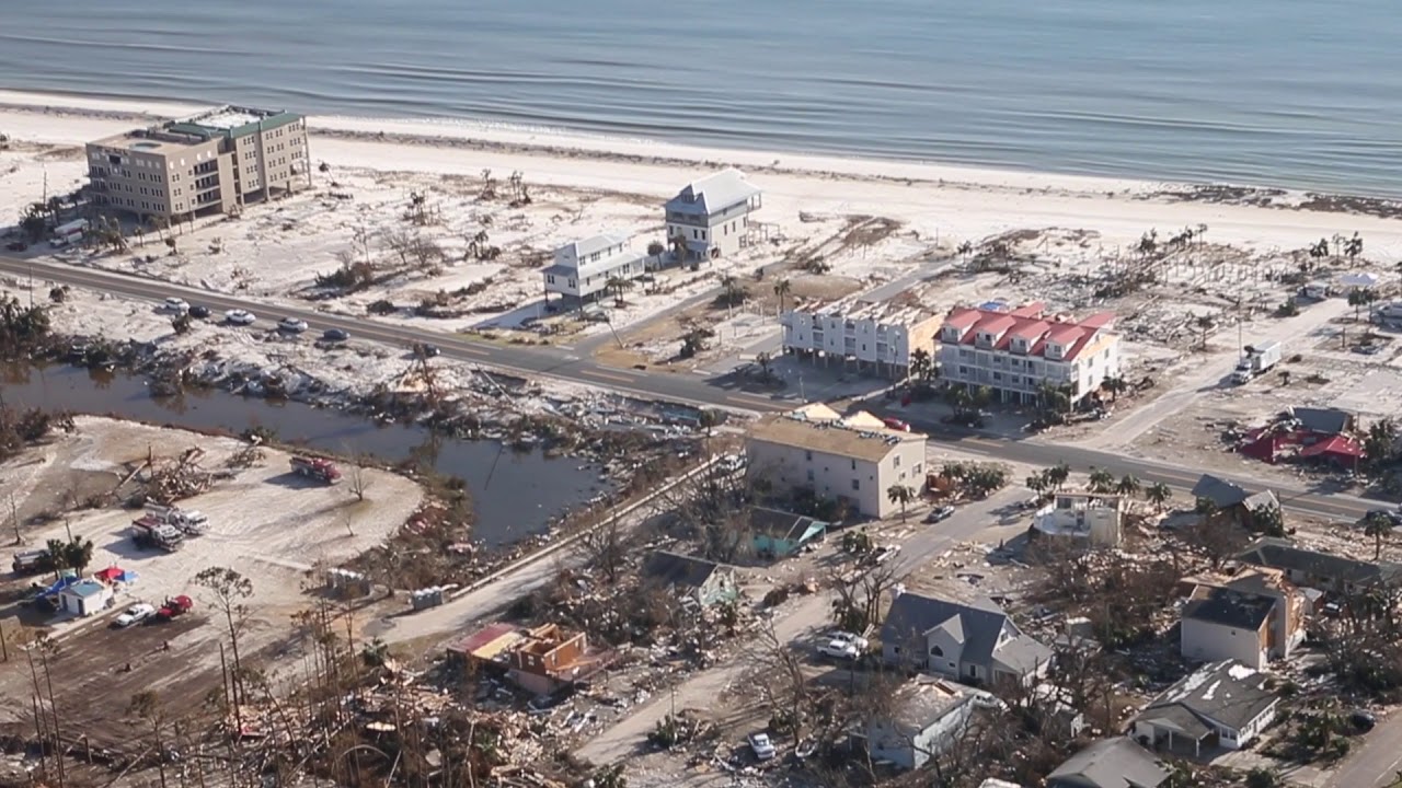 Mexico Beach from above after Hurricane Michael YouTube
