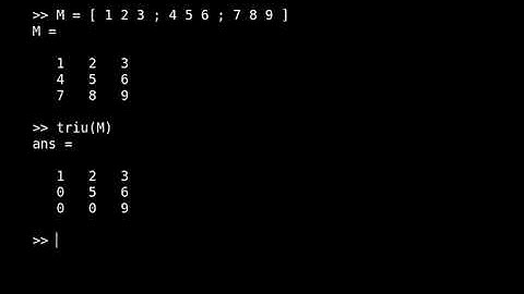 How to extract the upper triangular matrix in Matlab