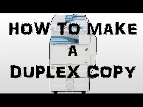 How to make a duplex copy Ricoh MP C2800