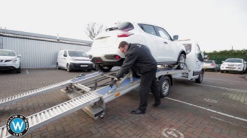 How to load a vehicle transporter recovery truck for self drive hire Wallis Rentals