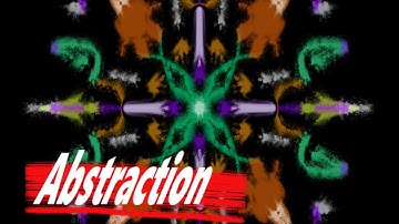 Drawing a simple abstraction on a black background - Playing with colors (Krita)