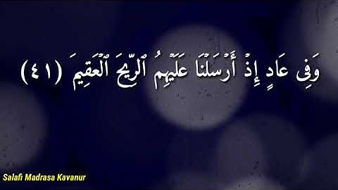 سورة الذاريات(آية ٥٠ - ٤١)