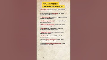 How to improve communication skills #motivation #youtubeshorts
