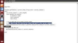 Concepts Project 2012 - Set Packing Problem
