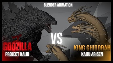 GODZILLA VS KING GHIDORAH - BLENDER ANIMATION
