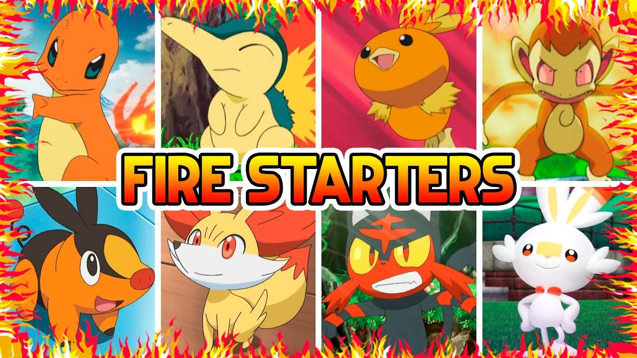 Iniciais de fogo evoluídos  Pokemon, Arte pokemon, Pokemon iniciais