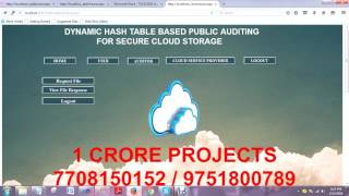 Dynamic Hash Table Based Public Auditing for Secure Cloud Storage - 1Crore Projects