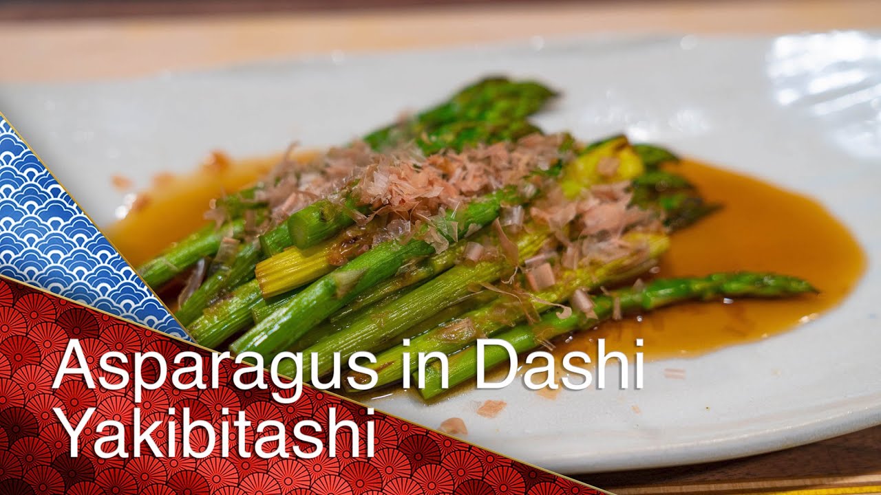 Asparagus in Dashi (Yakibitashi) - a Cooking Japanese recipe