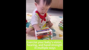Infant Developmental Learning Multi Sensory Shape Sorting Baby Toys Baby Colorful Cube Toys