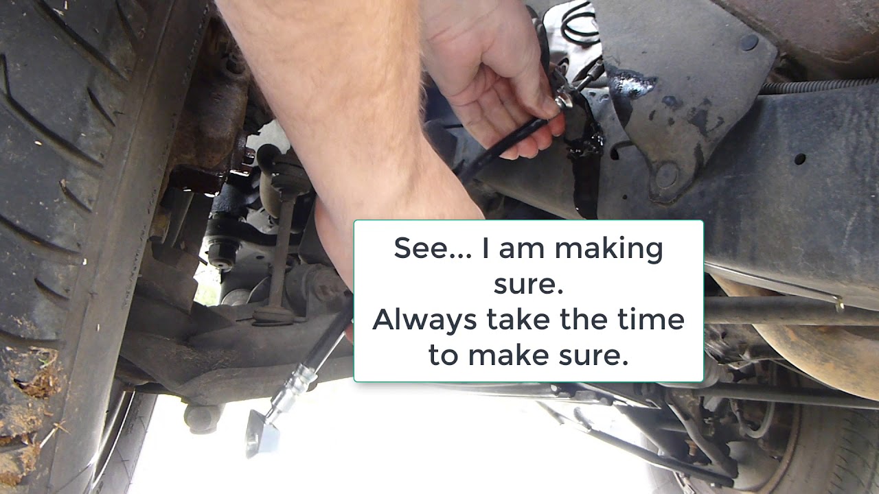 Changing a Break hose ( brake line ) on a 1997 Nissan truck. - YouTube