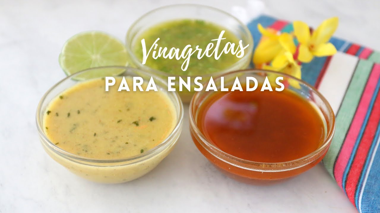 3 VINAGRETAS Fáciles | ponle sabor a las ensaladas