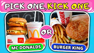 Pick One, Kick One - Fast Food! 🍔🍟🍕
