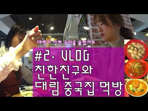 Vlog 친구와 <strong>대림</strong> 중국음식 투어! 넘 좋아 또 갈래 - 在韩国大林站中国美食功略, 馄饨, 温面,