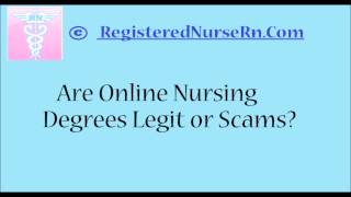 Are Online Nursing Degrees Legit, or Scams?