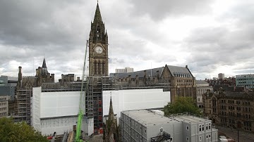 Manchester Town Hall Scaffolding Timelapse