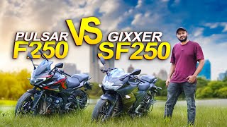 Sports Look এর 250 তে কোন Bike টি এগিয়ে? Pulsar F250 VS Gixxer SF250