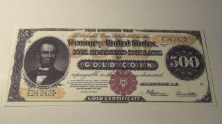 1922 $500 Gold Certificate