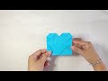XẾP TRÁI TIM CÓ NƠ BẰNG GIẤY MÀU XANH BIỂN SIÊU DỄ #origami #lienhandmade #diy #heart #paper