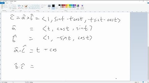 Find the cross product a ×b and verify that it is orthogonal to both a and b . a = ti + cos…