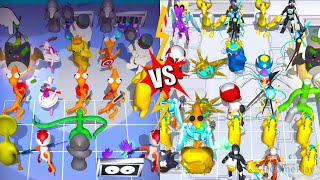 Color Friend vs 100 Doors Vs Merge Monster Rainbow Friend, Merge Battle Gameplay