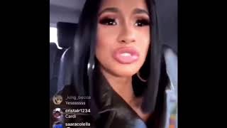 Cardi b talking freaky on Instagram live!!!😍