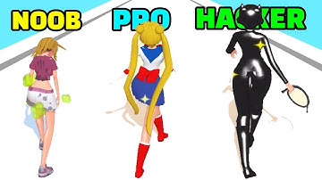 NOOB vs PRO vs HACKER in MAKEOVER RUN NEW UPDATES!