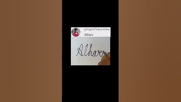 Writing Name "Atharv" in Cursive Writing | #shorts #calligraphy
