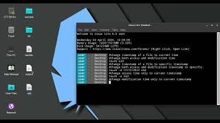 touch command in Linux terminal. Change timestamp or create empty file.