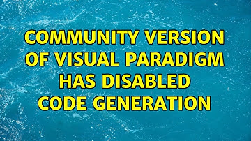 Community version of Visual Paradigm has disabled code generation