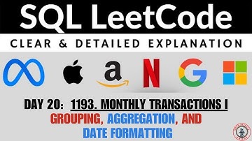 Day 20 : SQL for Beginners: Grouping, Aggregation, and Date Formatting |  Monthly Transactions I