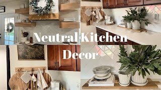 Neutral Kitchen Decor || Cozy Kitchen Decor
