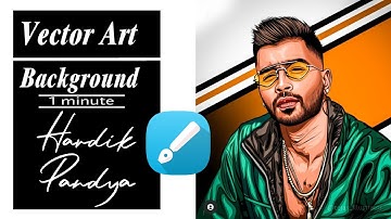 Hardik pandya vector art like Tejas illustrator  || Rishi editz ||step by step ||2021 very easy